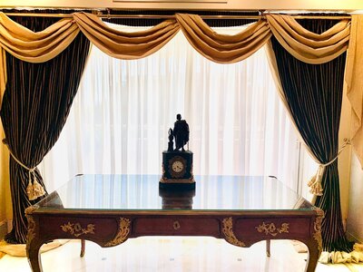 Historic table at Rome Cavalieri Waldorf Astroria Rome Italy 