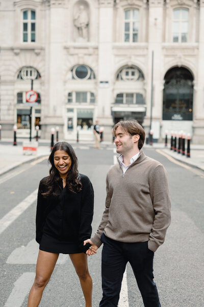 Editorial couple portraits in London