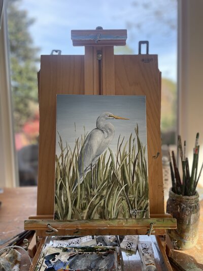 painting of bird