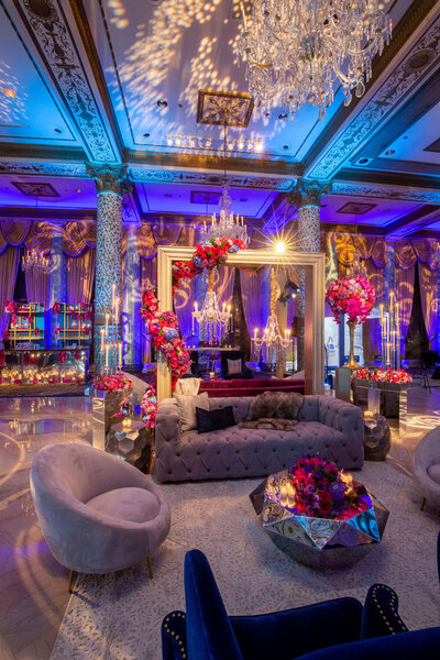 Luxurious and colorful design for corporate event photographed by LaCour Images