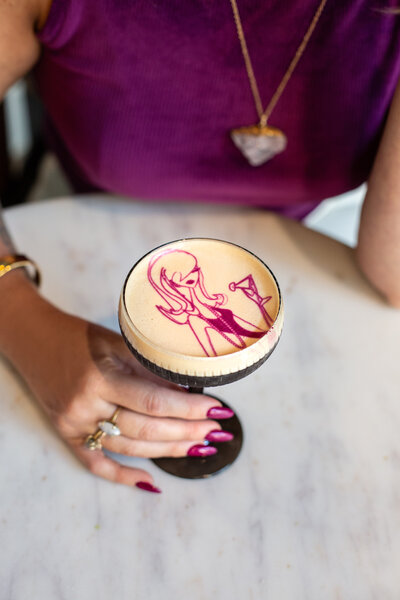 Espresso Martini with edible printing on top