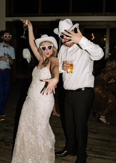 Couple enjoying their wedding dance floor