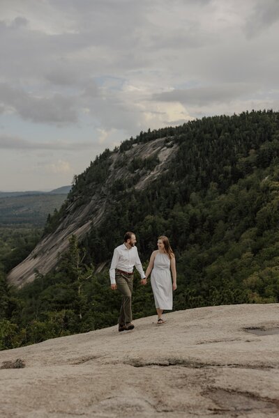 bride and groom embrace after wedding in new hampshire