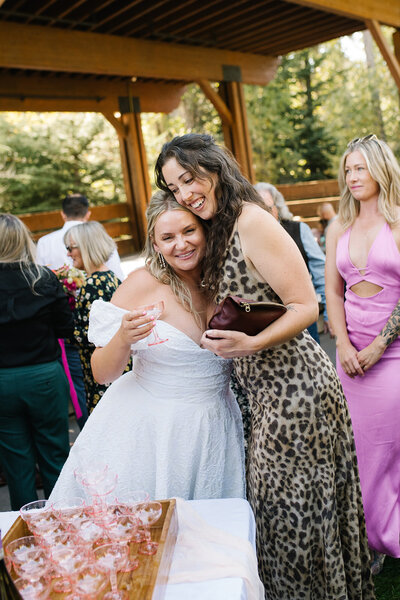 A candid, documentary style , film inspired image of a couple during their wedding in denver, colorado