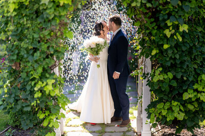 Garden wedding ceremony archway