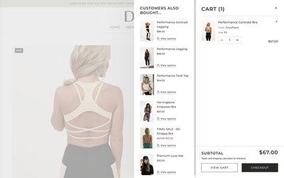 day1fit.com website cart page
