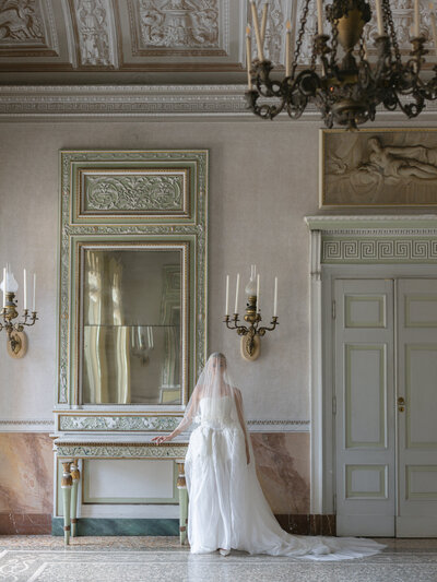 Lake Como Wedding at Villa Pizzo photographed by Holly Clark. Danielle Frankel dress.
