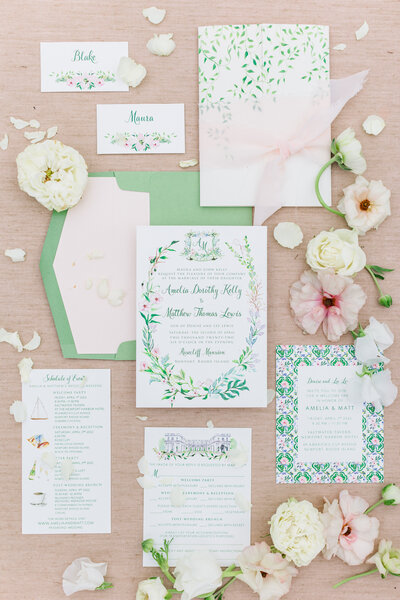 Carmel wedding invitation photos
