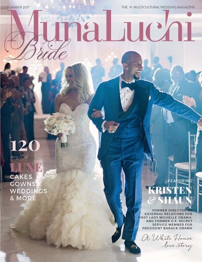 Magazine cover featuring Phariss Photos photography, Kristen and Shaun wedding dance feature.