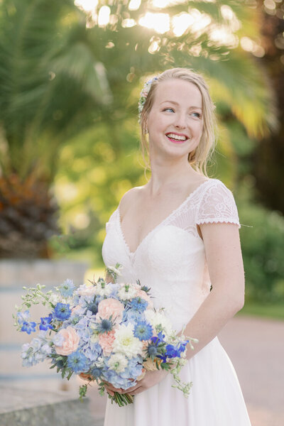 Wedding, bride with bouquet