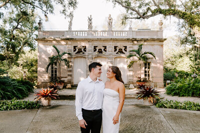 couple smiling  at each other