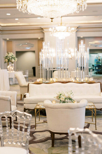 reception design at luxury wedding