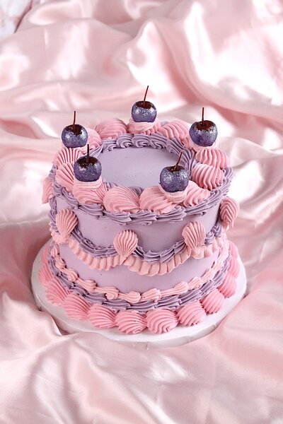 Purple Lambeth Cake