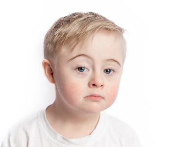 Boy looking into the camera