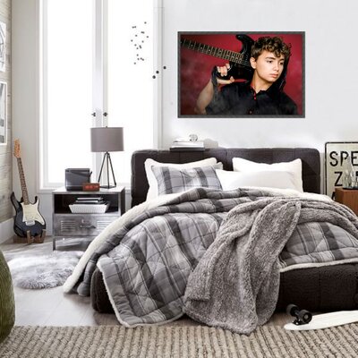 Elevate Your Space with Wall Art: Striking Senior Portrait of a Guitar-Playing Boy Above the Bed - Ashlie Steinau Photography, Wallingford, CT.