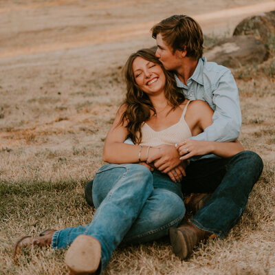 cowboy couple in love