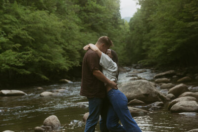 Intimate wedding photo