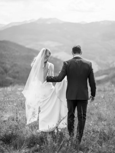 Manor House wedding venue in Littleton Colorado where bride and groom pose for their wedding photography