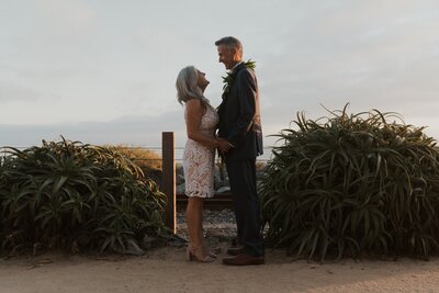 california wedding photo bride and groom on beach