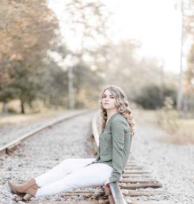 Senior Session at Snyder Park on Railroads