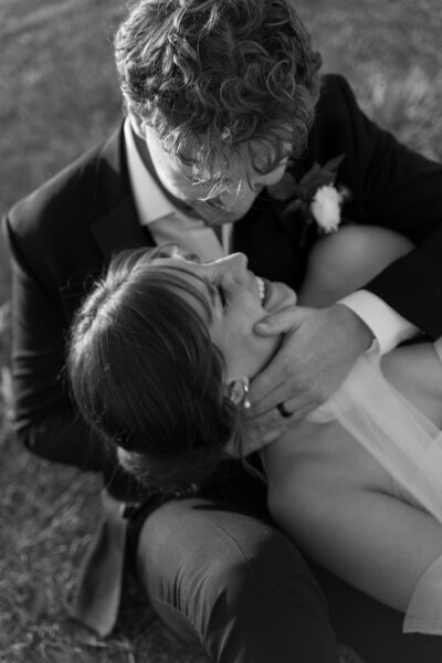 Candid golden hour joy as the couple embraces their elopement day, fully present and making it theirs.