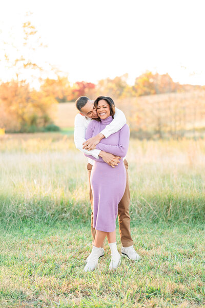 Playful portrait of a couple in Ellicott City, Maryland