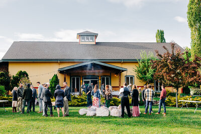 Outdoor wedding reception at Ten Spoon Winery in Missoula, MT
