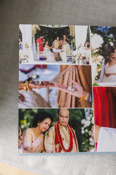 wedding album showcases photos from a luxury hindu wedding in southern california