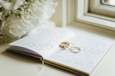 Wedding Details of Rings in the Vow book