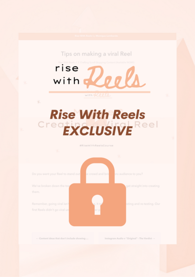 Rise With Reels EXCLUSIVE