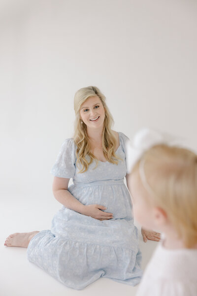 Maternity photography studio sessions in Vancleave, Mississippi.