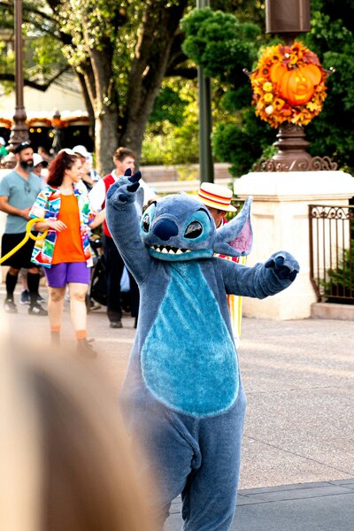 stitch character at Disney