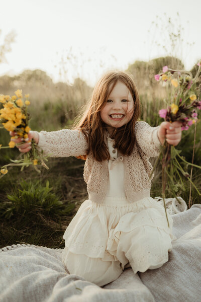 family photo field outside nature