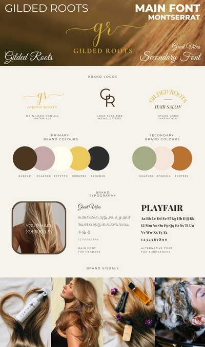 Gilded Roots Brand Board