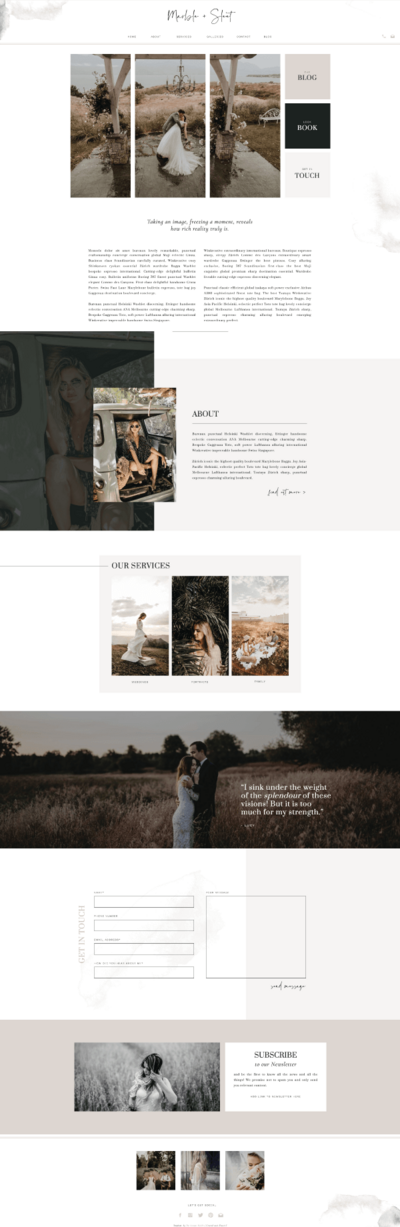 Showit Website Template by The Autumn Rabbit