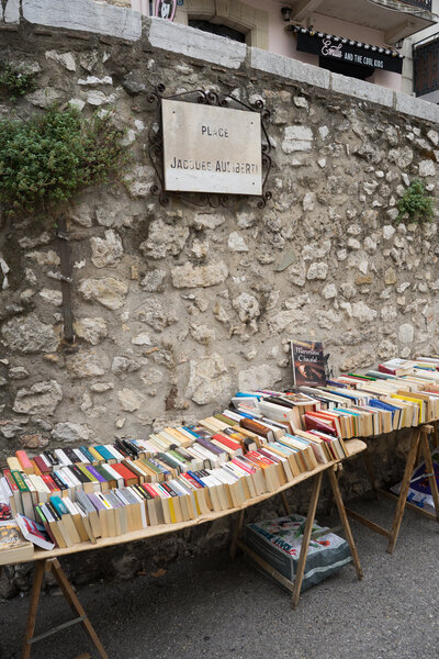 books laying on a table
