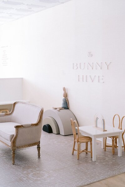 Simple playroom with wooden toys