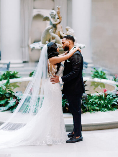 Opulent white and gold WEDDING AT NATIONAL GALLERY OF ART, WASHINGTON DC