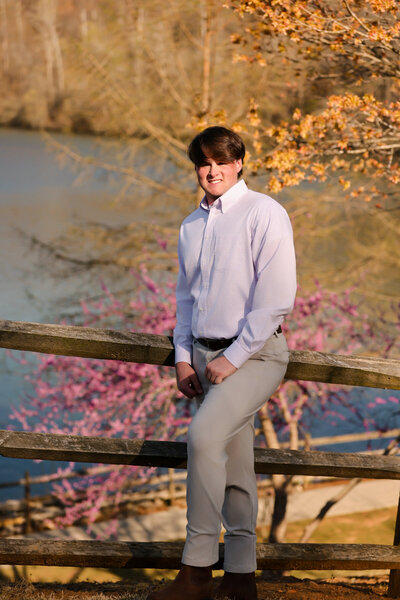 Unique senior portrait of Atlanta student at Ponce City Market
