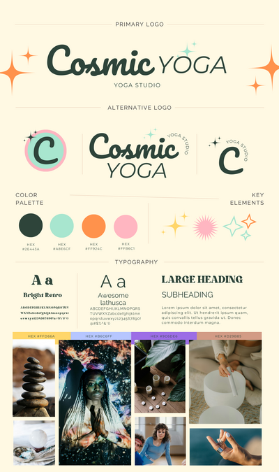 Cosmic Yoga Brand Board