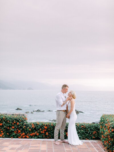 a couple at their destination wedding in mexico