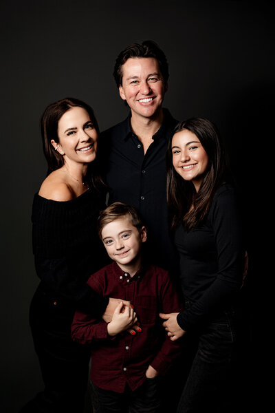 family photo session in studio in East Jordan MI