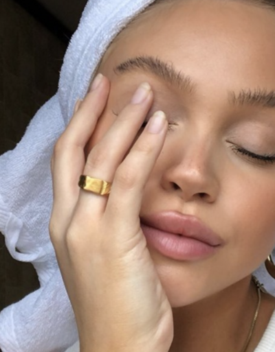 A detailed visual from The Aesthetic Edit's portfolio highlighting a skincare service at Brave Beauty Spa, emphasizing the focus on beauty and inner beauty promoted on their aesthetic website.