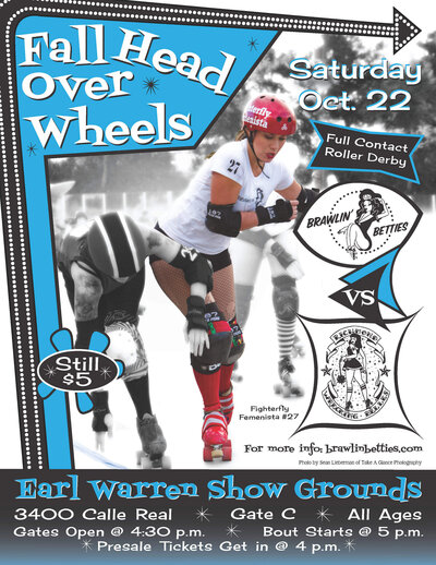 Brawlin' Betties Roller Derby Fall Bout Poster