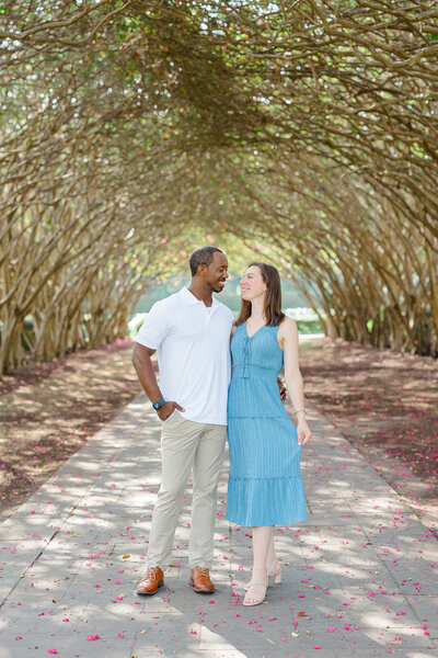 Engagement session at the Dallas Arboretum.