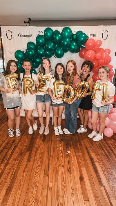 group of women smiling