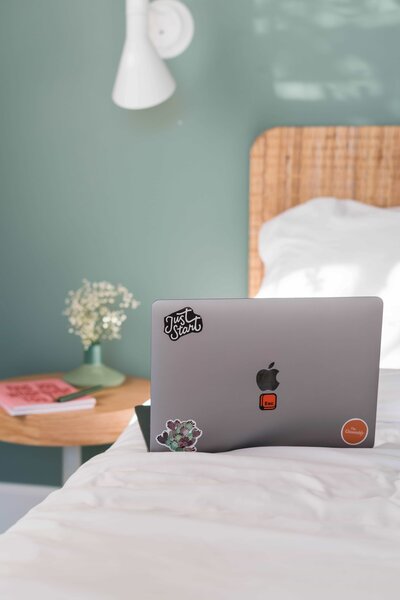 Danielle's Laptop on Bed
