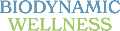 Text based logo with words "Biodynamic Wellness" in a serif font