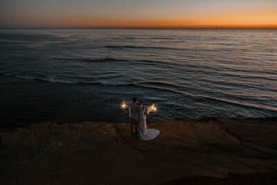 bride and groom kissing passionately