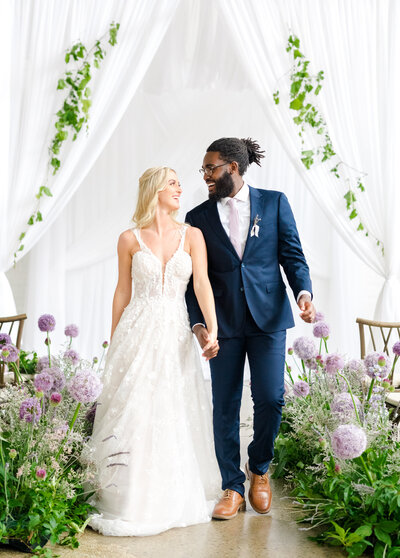 interracial couple getting married